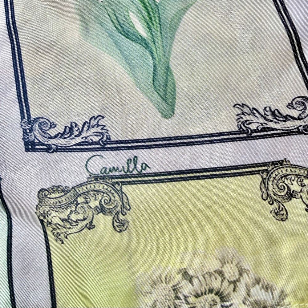 ๐ธ CAMILLA Silk Floral Long Live Letterpress Minimal Wide Leg Pants Small S - Picture 10 of 16